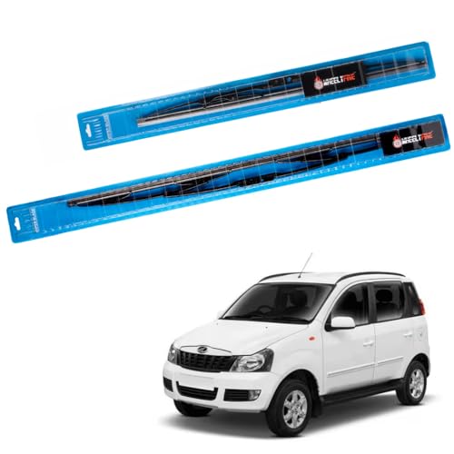 Image of Windshield Car Wiper Blades Metal Frame Water Repellant Cleaning Wiper Blades Refills Best for Mahindra Quanto (2012 Onwards) Dr 24 inch /Pa 20 inch