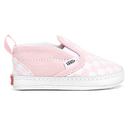 Vans, Infant Slip-On V Crib Sneakers (2, Pink/True White Checkerboard) #TOP3
