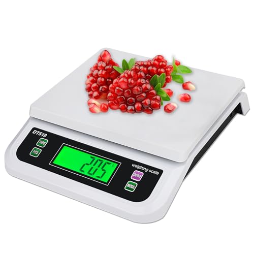 Bascula De Cocina Digital 30kg/1g Precisión Bascula De Alimentos Profesional Grande Con Tara Función Balanza Cocina Pantalla LCD Electrónico Bascula Precision Conteo Y 6 Medida Para Pasteleria Hornear