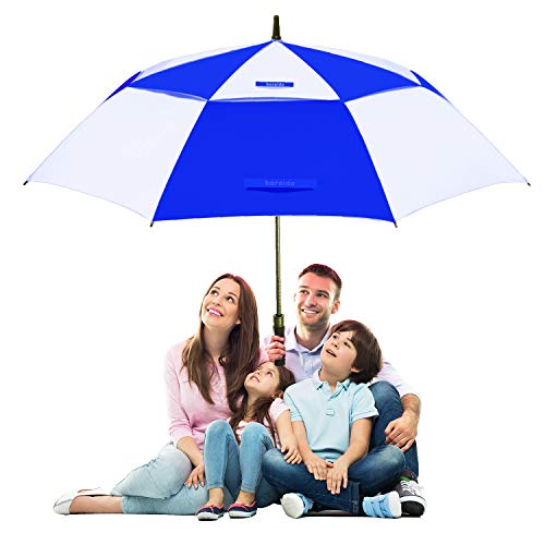 Image of Golf Umbrella Large 62 /68 /72 Inch, Extra Large Oversize Double Canopy Vented Windproof Waterproof Umbrella, Automatic Open Golf Umbrella for Men and Women and Family