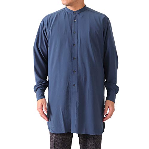 Amazon.co.jp: Rainmaker RM192-008 Band Collar Long Shirt, Shirt