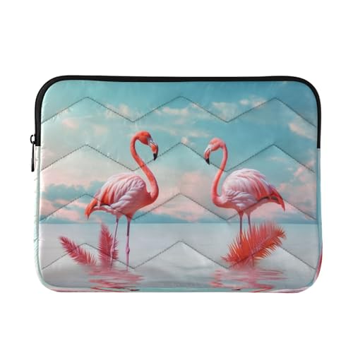 Funda para portátil Pink Flamingos 13-14 pulgadas