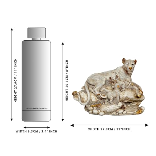 Image of Amazon Brand - Umi Polyresin Lion Family Home Decor Showpiece Width 11 Inch,White