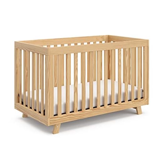 Storkcraft Beckett 3-in-1 Convertible Crib (Natural) – Converts from Baby Crib to Toddler Bed and Daybed, Fits Standard Full-Size Crib Mattress, Adjustable Mattress Support Base