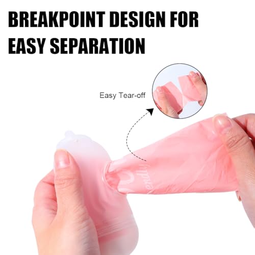 Image of USBOO Disposable Diaper Bags for Baby - 8 Refill Rolls (120 Pack), Disposable Trash Bag with Dispenser - Cherry Blossom Scented, Pink, Ideal for Diaper Disposal