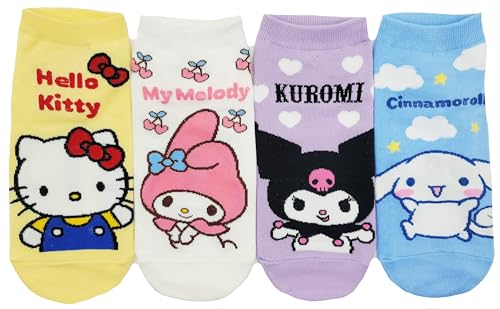 Image of JJMax Women's Kitty Cute Cartoon Cotton Blend Ankle Socks Sets