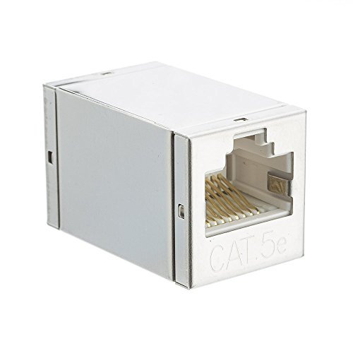 Acoplador Inline Blindado Cat5e RJ45 Hembra Plata