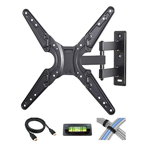 New Arrivals Atlantic Full Motion Tilt-Swivel TV Wall Mount for 26-52 inch Flat Screen TVs with 6 Foot HDMI Cable, Cable Ties and Leveler PN63607149