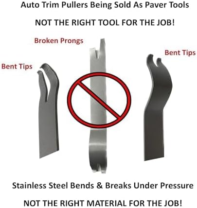 Miniatura 3 de Keyfit Tools Extractor de pavimentación PRO de 9 pulgadas, grado de contratista 4140, de acero templado y con raspador de juntas, micro dientes y