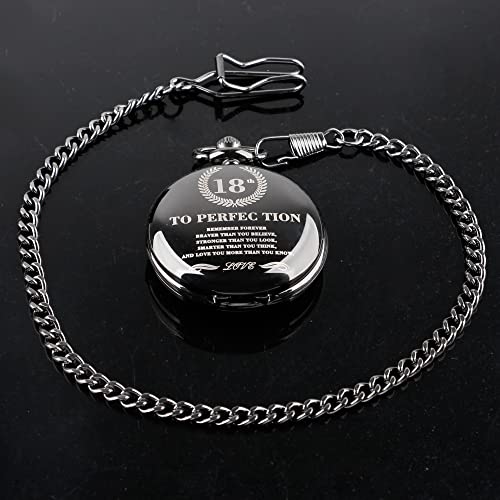 Image of Engraved Groom Wedding Pocket Watch Set,Tie Clips Wedding Pocket Watch Keepsake Presents for Man