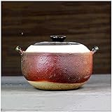 Keramik-Kochtopf, Ton-Schmortopf, Terrakotta-Schmortopf, Keramik-Schmortopf, Ton-Kochtopf, gesund und sicher, antihaftbeschichtet, leicht zu reinigen, Fassungsvermögen 10 l