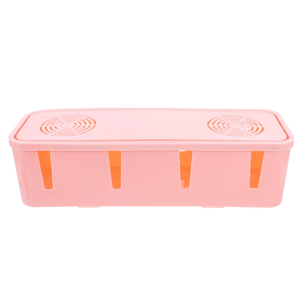 Plug Socket Dust Safety Box Pink Cable Hider Box for Storage and Organization of Cords Wires and Cables for Desk and Home Use