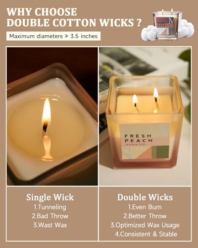 MSENSE-Peach-Scented-Candles-Gift-Set-with-Refills143oz-Soy-Jar-Candle-Set-Clean-Burning-Candle-Gifts-Up-to-80-Hours-Long-Lasting-Aromatherapy-Candle-for-Women-Girlfriend-Mom-Teacher