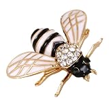 Mignon Émail Abeille Broches Pour Femmes Hommes Mouche Insecte Broche Broches Écharpe Robe Épinglette Costume Décorations Bijoux-Argent Plaqué