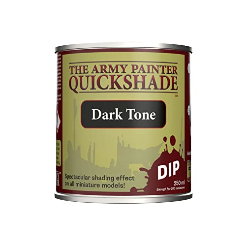 The Army Painter Quickshade Dark Tone, Varnish For Miniature Painting, Dark Tone Model Paint Quickshade Varnish, 250 Ml