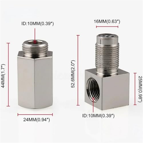 Adapter czujnika tlenu Katalizator Wydechowy Tylny Czujnik Tlenu 90 Stopni Miniaturowy Lambda O2 Adapter CEL Fix, M18*1.5 Uniwersalny czujnik tlenku węgla