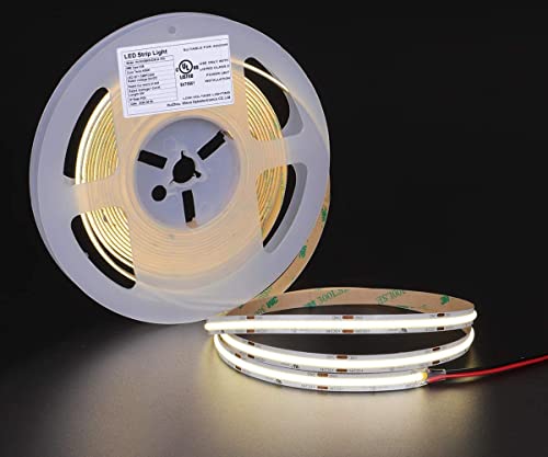 Dephen Ul-Listed Cob Led Strip Lights - 5M/16.4Ft Cob Led Strip 4000K 5500Lm Cri 90+ Led Light Strip, 528Leds/M Tape Light, Dc24V Led Strip Lights For Bedroom, Cabinet, Kitchen, Office, Diy Lighting #TOP10