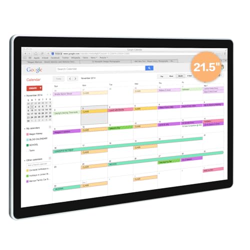 Image of Large Touchscreen Monitor Digital Electronic Calendar, Downloadable APP,10-Point Touch,16:9 Display, Android 13 with 8GB RAM & 128GB ROM,Perfect for Office, Business, and Home (21.5 inch)
