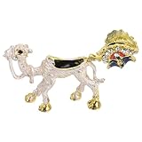 GRADENEVE Joyero para Collar Forma de Camello Vintage de Aleación de Zinc Blanco, Caja de Anillo Resistente y Lujosa para Decoración y Almacenamiento en Tienda o Colección