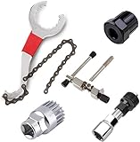 🚲Entfernender schwarzer Tretlager: 12 Zähne und 6-polige Schraube in Form eines Schraubenschlüssels oder Schraubenschlüssels für keilverzahnte Tretlager.