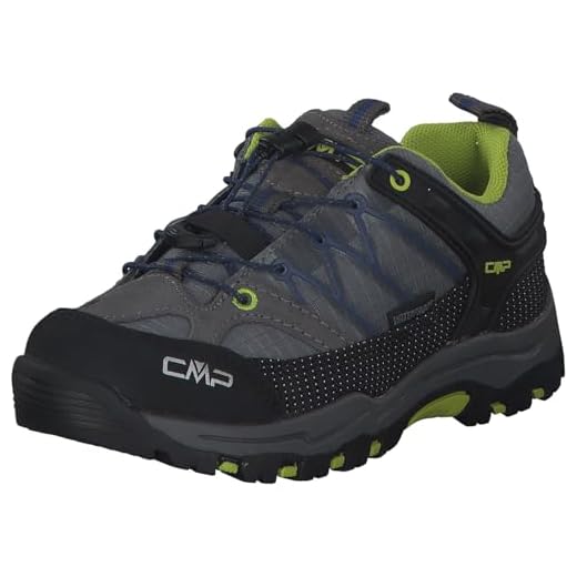 CMP Unisex-Kinder Kids Rigel Low Shoes Wp Trekking-& Wanderhalbschuhe, Schwarz (Graffite-Marine 35ud), 33 EU