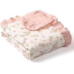 Organic Baby Blanket Flounce Edge Large 50