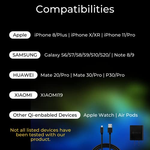 Qualis Wireless Charging Rgb Gaming Mouse Pad 15W - Led Mouse Mat 31.5×11.8 , 10 Light Modes Extra Large Mouse Pad Non-Slip Rubber Base Computer Keyboard Mat For Gaming , Macbook , Pc , Laptop , Desk #TOP6