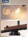 Amico Dining Room Light Fixture 4-Light Kitchen Island Lighting with Adjustable Rods, Farmhouse Decor Black Metal & Wood Chandelier with Seeded Glass Shade, Island Lights for Kitchen