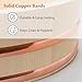 TIKUSAN Wooden Hangiri Sushi Rice Mixing Tub Copper Band Made in Japan Made of Sawara Cypress Sushi Rice Bowl Sushi Oke (13