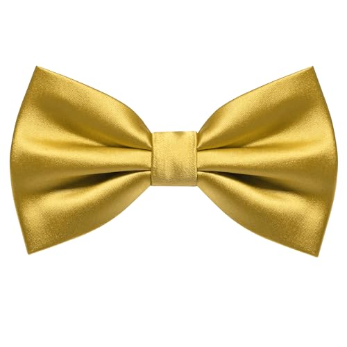 Image of RBOCOTT Solid Color Bow Tie and Pocket Square with Lapel Pin Cufflinks Set 4PCS