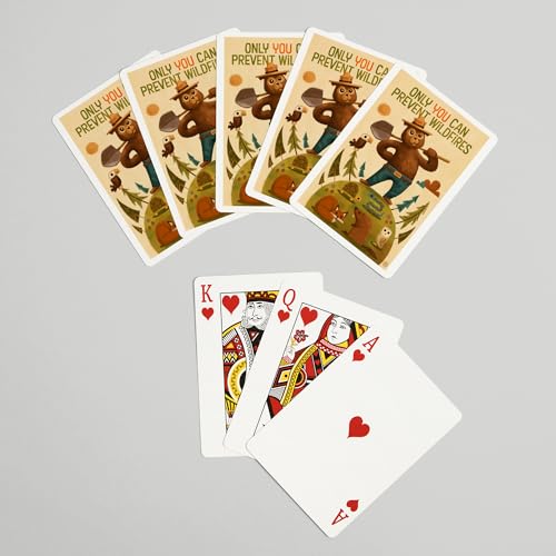 Lantern Press Smokey Bear naipes póker 52 cartas miniatura 7