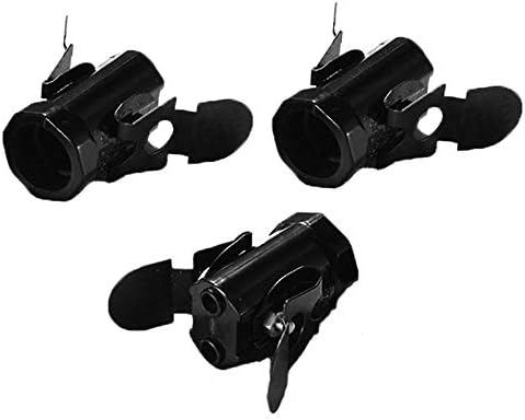 E12 candelabra socket,TWDRTDD Black 3-Pack Candelabra Base Lamp Holder Light Socket Black (Butterfly clip)