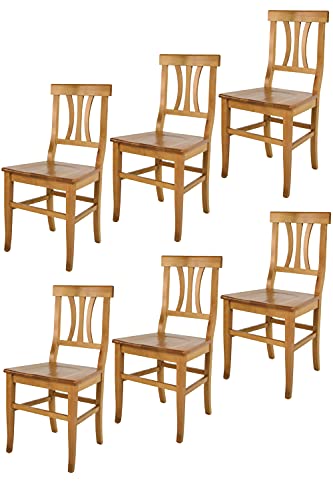 t m c s Tommychairs - Set 6 sillas Artemisia para Cocina y Comedor, Estructura y Asiento en Madera de Haya Pintada en Color...