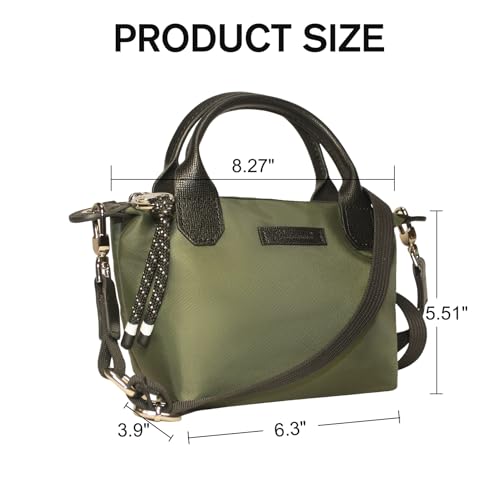 Image of Designer Mini Tote Bag for Women - Lightweight Crossbody Purse with Adjustable Dual Straps (2-Way Carry)