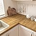 STICKEEP Butcher Block Contact Paper for Countertops Waterpoof Light Wood Peel and Stick Wallpaper Shiplap Wood Countertop Contact Paper for Kitchen Table Desk Cabinets Wooden Vinyl Wrap 17.7