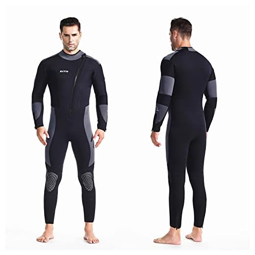 ZCCO Herren Neoprenanzug Ultra Stretch 5mm Neopren Badeanzug, Front Zip Ganzkörpertauchanzug, Einteiler zum Schnorcheln, Tauchen, Schwimmen, Surfen(schwarz-5mm, XXL)