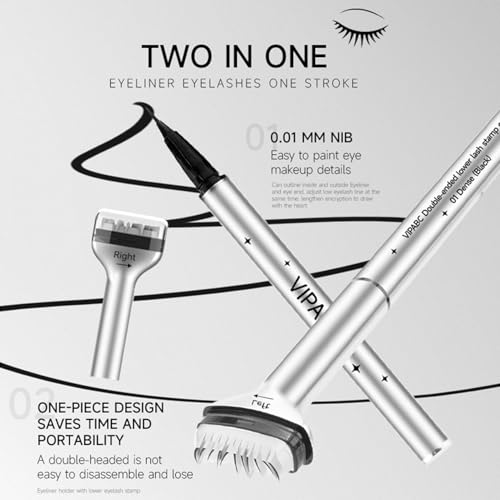 Carimbos para delineador de olhos, carimbo para cílios | Conjunto de carimbo de cílios inferiores à