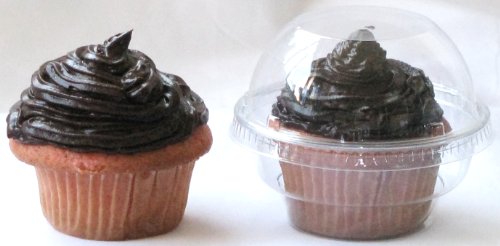 50 Clear Cupcake Muffin Single Individual Dome Container Box Plastic (50)
