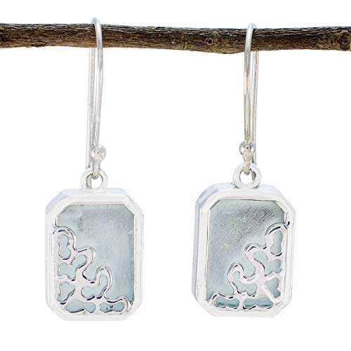 Boucle d'oreille aqua calcédoine pour les femmes le cadeau idéal en argent