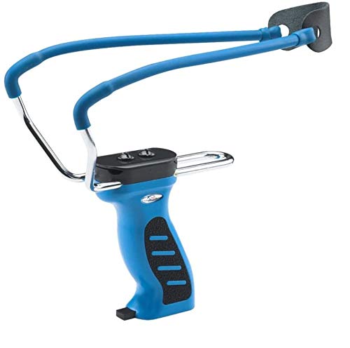 Armory Replicas™ Powerful Slingshot with Auto Feed System | Durable Steel Frame & Surgical Latex Rubber Sling | 6-Inch Grip