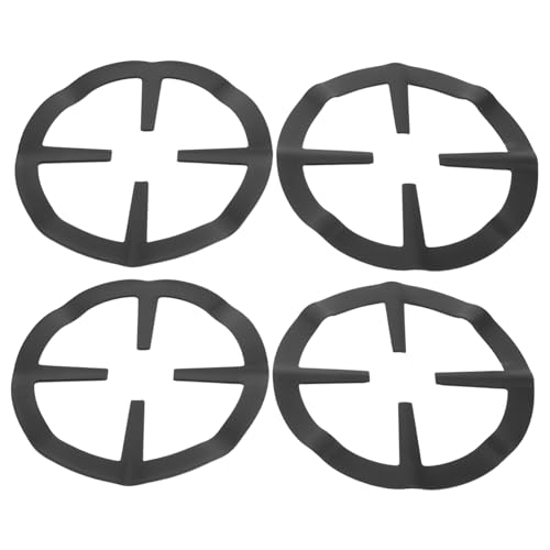 LIFKOME Support Réducteur de Brûleur à Gaz Anneau de Poêle 4 Pièces en Acier Inoxydable Antirouille pour Cuisinière à Gaz Usage Domestique et Hôtelier