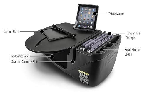 Image of AutoExec AE-RMCD-TAB-BT Roadmaster Car Desk for Your Vehicle Workstation and Mobile Office, Black with Tablet Mount | Tablet Mount, Vehicle Workstation, Mobile Office