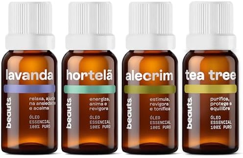 Kit Aromaterapia - 4 Óleos Essenciais 100% Puro e Natural - Óleo ...