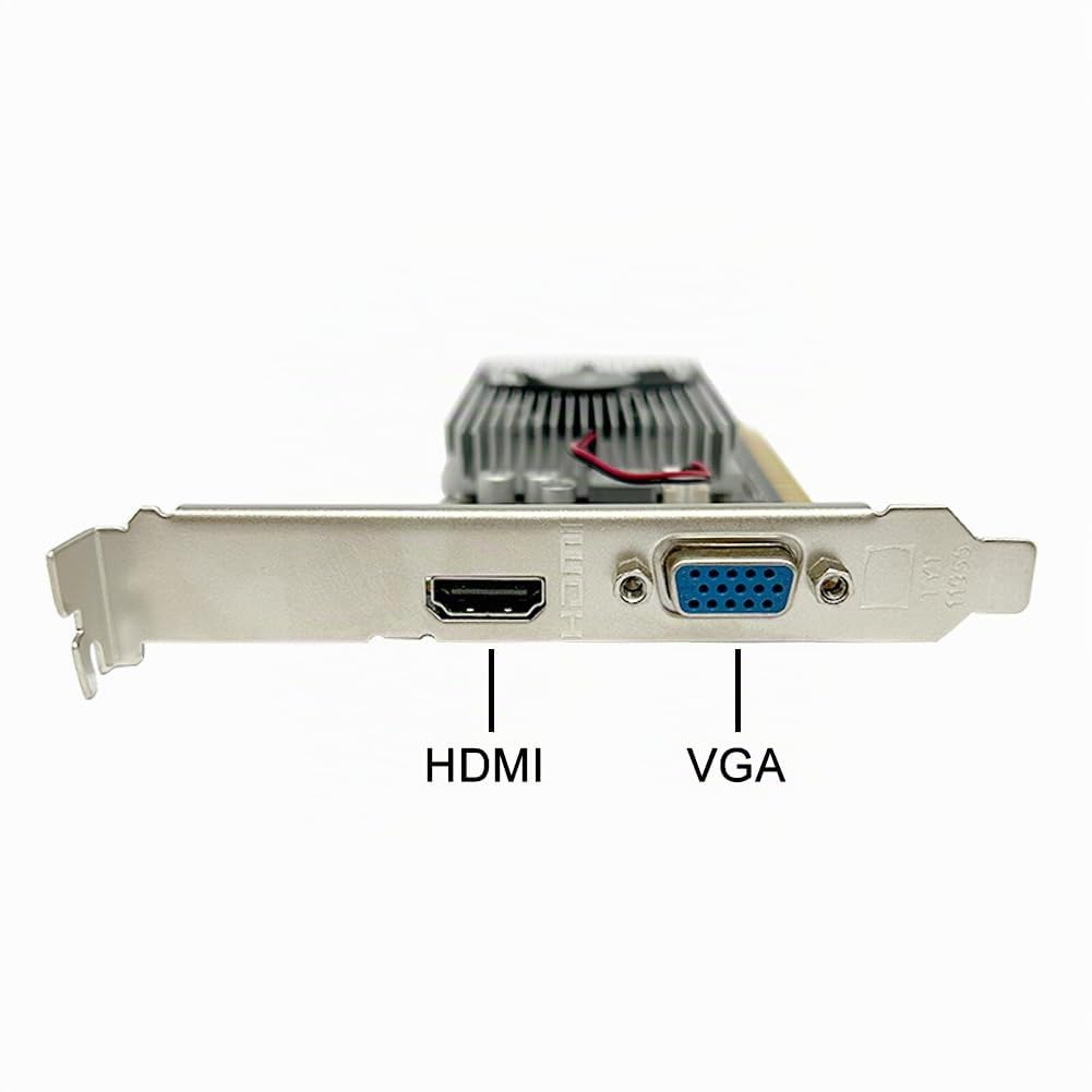QTHREE GeForce GT 210 1G D3 64-bit Carte Graphique Low Profile, PCI Express x16, HDMI, VGA