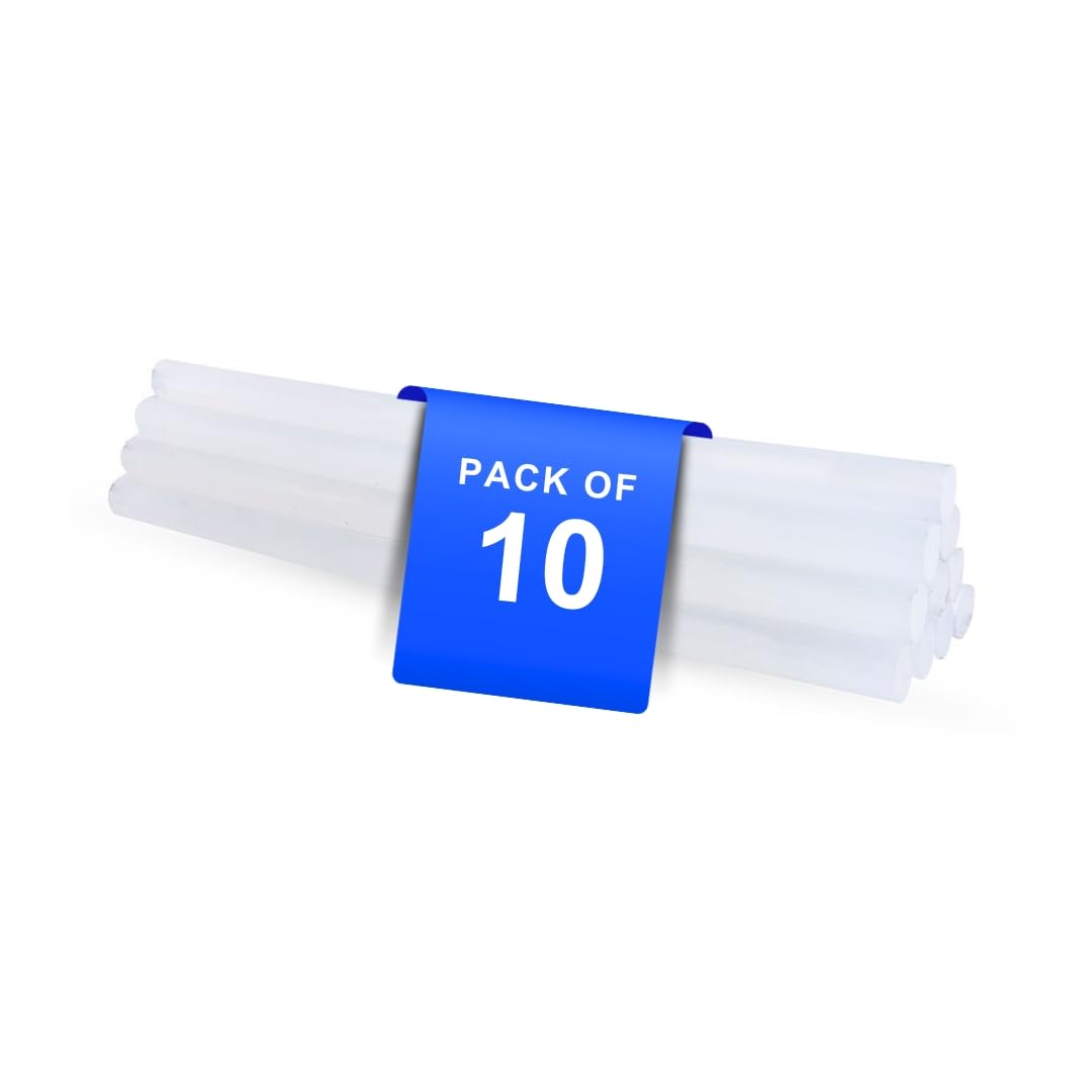 VCR 11mm Glue Sticks for Glue Gun - 11mm x 165mm in Length - Hot Melt Transparent Glue Stick - Pack of 10 - Bonding Adhesi... - Review, Price and Buying Guide