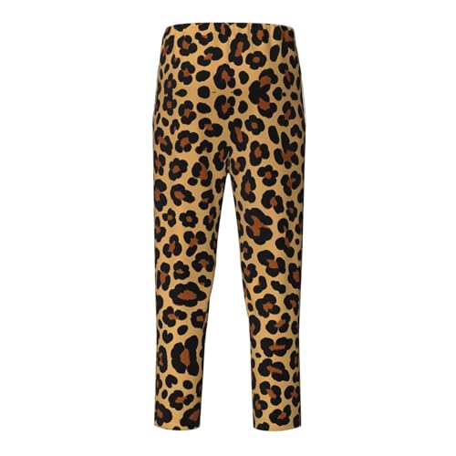 Pajama Pants Pajama Bottoms with Elastic Waistband Sleepwear Lounge PantsAnimal Leopard Skin2