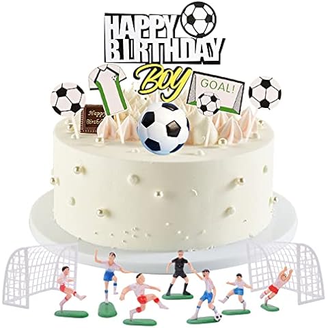 Football Cake Topper Set, 14 PCS Football Cake Toppers, Soccer Cake Topper, Football Birthday Cake Decorations, for Sport Theme Man Boy Girl Birthday Party Decoration Supplies Cover