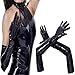 FEHEOO 24.40'' Wolf Tooth Erotic Gloves,Premium Black Coated Leather Gloves for Women Perfect for Cosplay, Role Play, BDSM, Ideal Accessory for Roleplay, Clubwear & Mardi Gras Valentine's Day