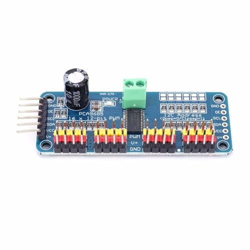 JZK PCA9685 16-kanałowy 12-bitowy moduł sterownika silnika serwo PWM IIC do robota Arduino