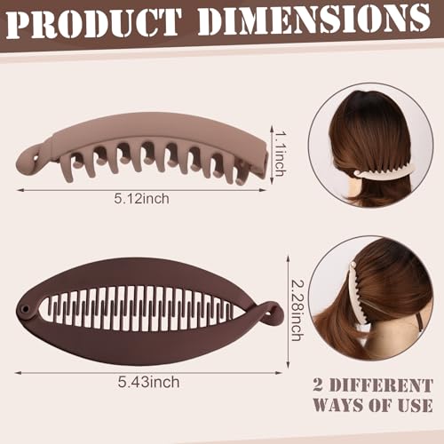 ProSuites 8PCS Pinzas para el cabello Banana para mujer miniatura 2